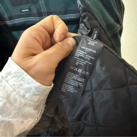 The Kooples Men's Green Plaid Shirt Jacket - Picture 6 of 8